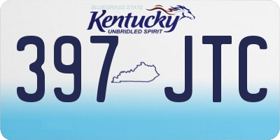 KY license plate 397JTC