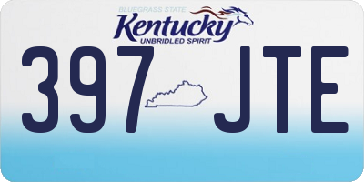 KY license plate 397JTE