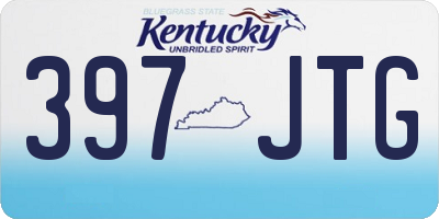 KY license plate 397JTG