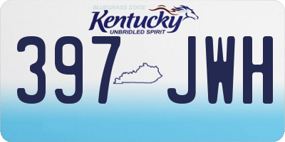 KY license plate 397JWH