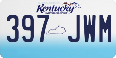 KY license plate 397JWM