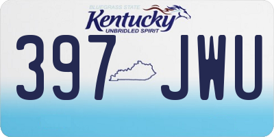 KY license plate 397JWU