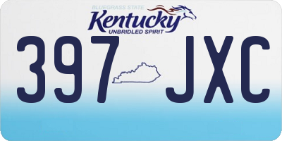 KY license plate 397JXC