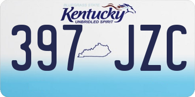 KY license plate 397JZC