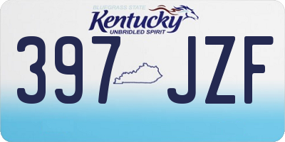 KY license plate 397JZF