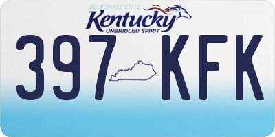 KY license plate 397KFK