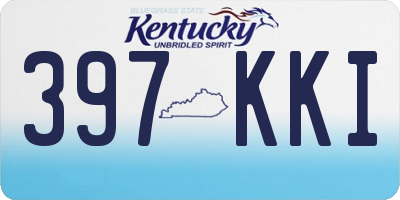 KY license plate 397KKI