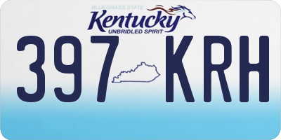 KY license plate 397KRH