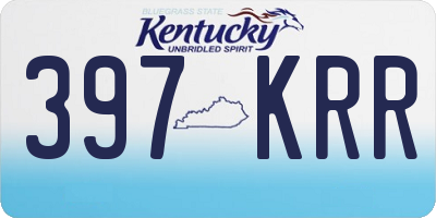 KY license plate 397KRR