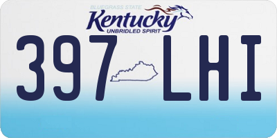 KY license plate 397LHI