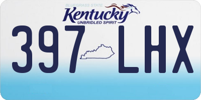 KY license plate 397LHX
