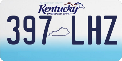 KY license plate 397LHZ