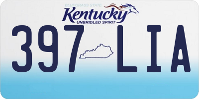 KY license plate 397LIA