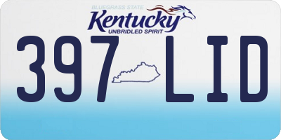 KY license plate 397LID