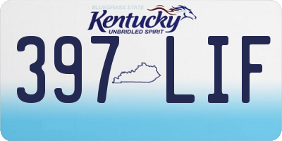 KY license plate 397LIF