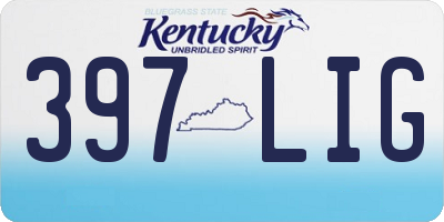 KY license plate 397LIG
