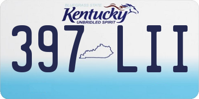 KY license plate 397LII