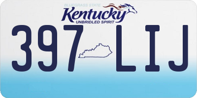 KY license plate 397LIJ