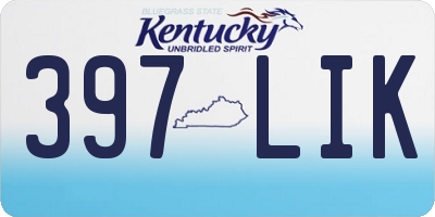 KY license plate 397LIK