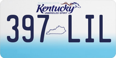 KY license plate 397LIL