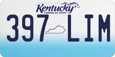 KY license plate 397LIM