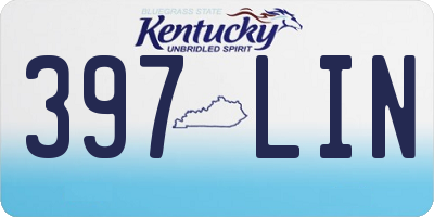 KY license plate 397LIN