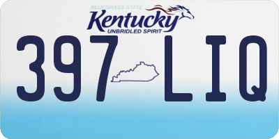 KY license plate 397LIQ