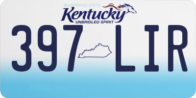 KY license plate 397LIR
