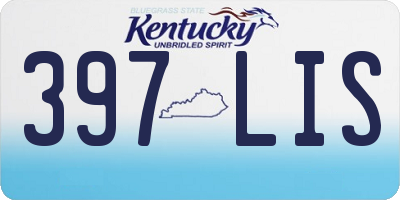 KY license plate 397LIS