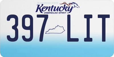 KY license plate 397LIT
