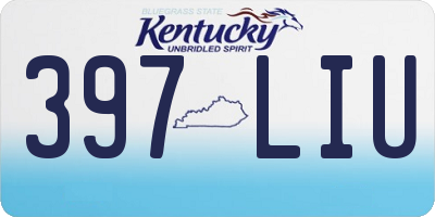 KY license plate 397LIU