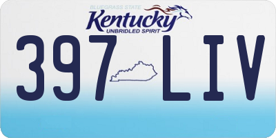 KY license plate 397LIV