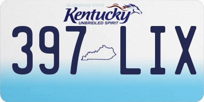 KY license plate 397LIX
