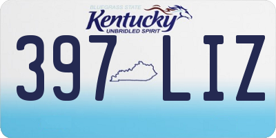 KY license plate 397LIZ