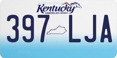 KY license plate 397LJA