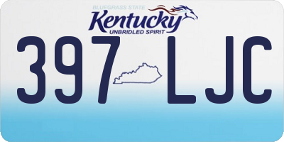 KY license plate 397LJC