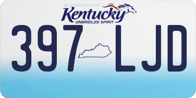 KY license plate 397LJD