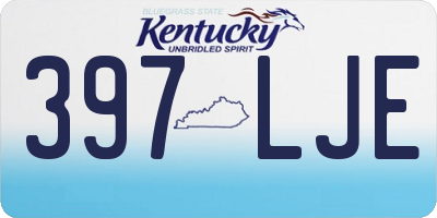 KY license plate 397LJE