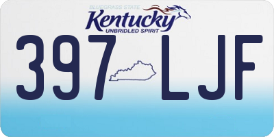 KY license plate 397LJF