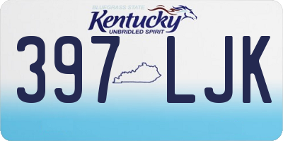 KY license plate 397LJK