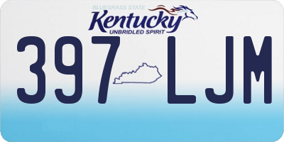 KY license plate 397LJM