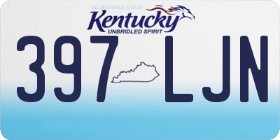 KY license plate 397LJN
