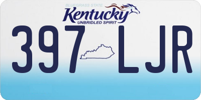KY license plate 397LJR