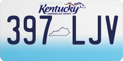 KY license plate 397LJV