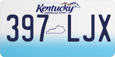 KY license plate 397LJX