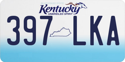 KY license plate 397LKA