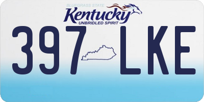 KY license plate 397LKE