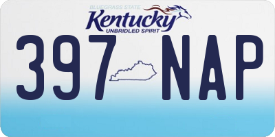 KY license plate 397NAP
