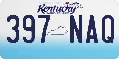 KY license plate 397NAQ