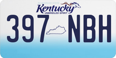 KY license plate 397NBH